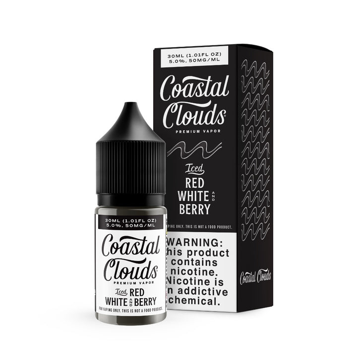 Coastal Clouds Salt Red White and Berry Iced eJuice