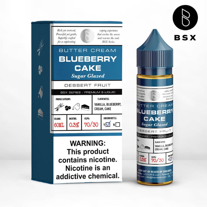 Glas BSX Blueberry Cake eJuice - eJuice BOGO