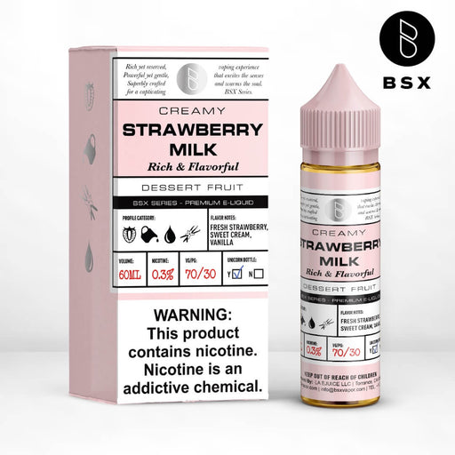 Glas BSX Strawberry Milk eJuice - eJuice BOGO