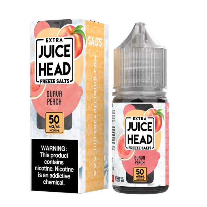 Juice Head Freeze Salt Guava Peach eJuice - eJuice BOGO