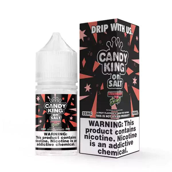 Candy King on Salt Strawberry Pop Drops eJuice