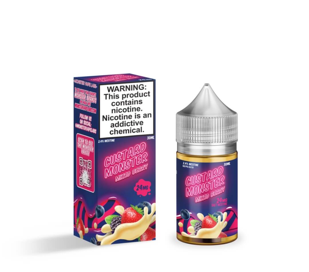 Custard Monster Salt Mixed Berry eJuice - eJuice BOGO