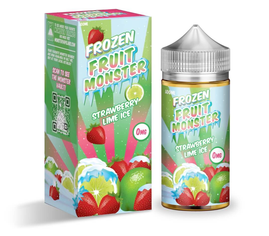 Frozen Fruit Monster Strawberry Lime Ice eJuice - eJuice BOGO