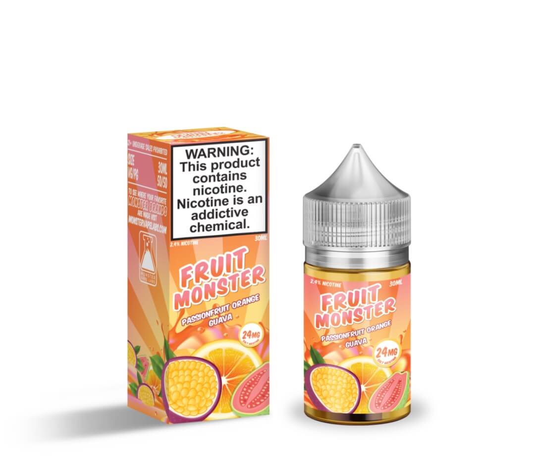 Fruit Monster Salt Passionfruit Orange Guava eJuice - eJuice BOGO