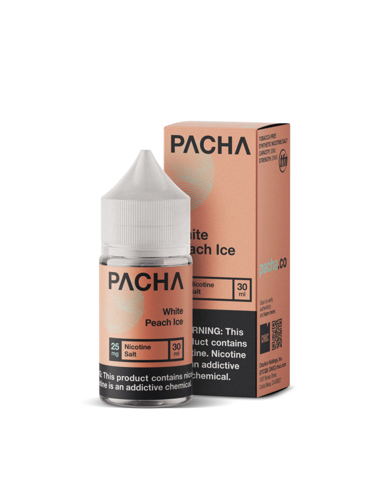 Pacha Salt White Peach Ice eJuice - eJuice BOGO