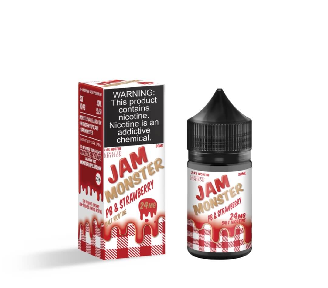PB & Jam Monster Salt Strawberry eJuice - eJuice BOGO
