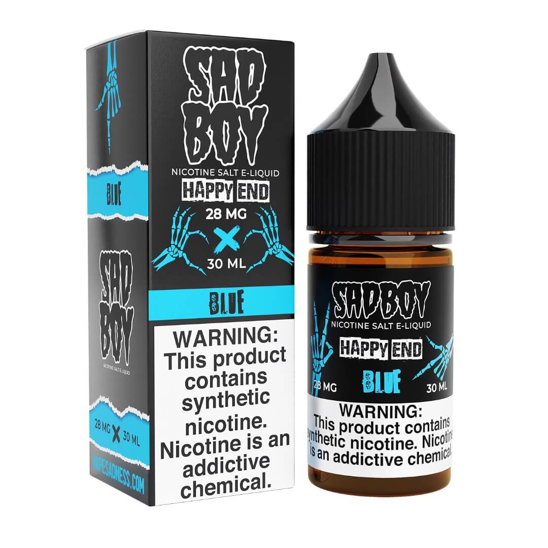 Sadboy Salt Happy End Line Blue Cotton Candy eJuice - eJuice BOGO